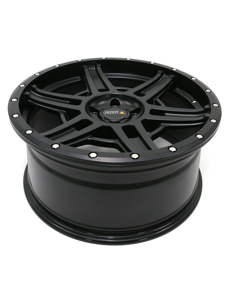 TWIN-MONOTUBE-PROJECT-AT20 aluminum rim, 9X20 INCH IN BLACK MAT INCL. BLACK PROTECTIVE RING FOR VW T5, T6, T6.1 5x120 ET42 - Copy