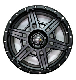 TWIN-MONOTUBE-PROJEKT-AT5-20 jante en aluminium, 9X20 pouces , couleur NOIR SATINÉ avec anneau de protection noir pour VW T5, T6, T6.1 ; 5x120 ET42