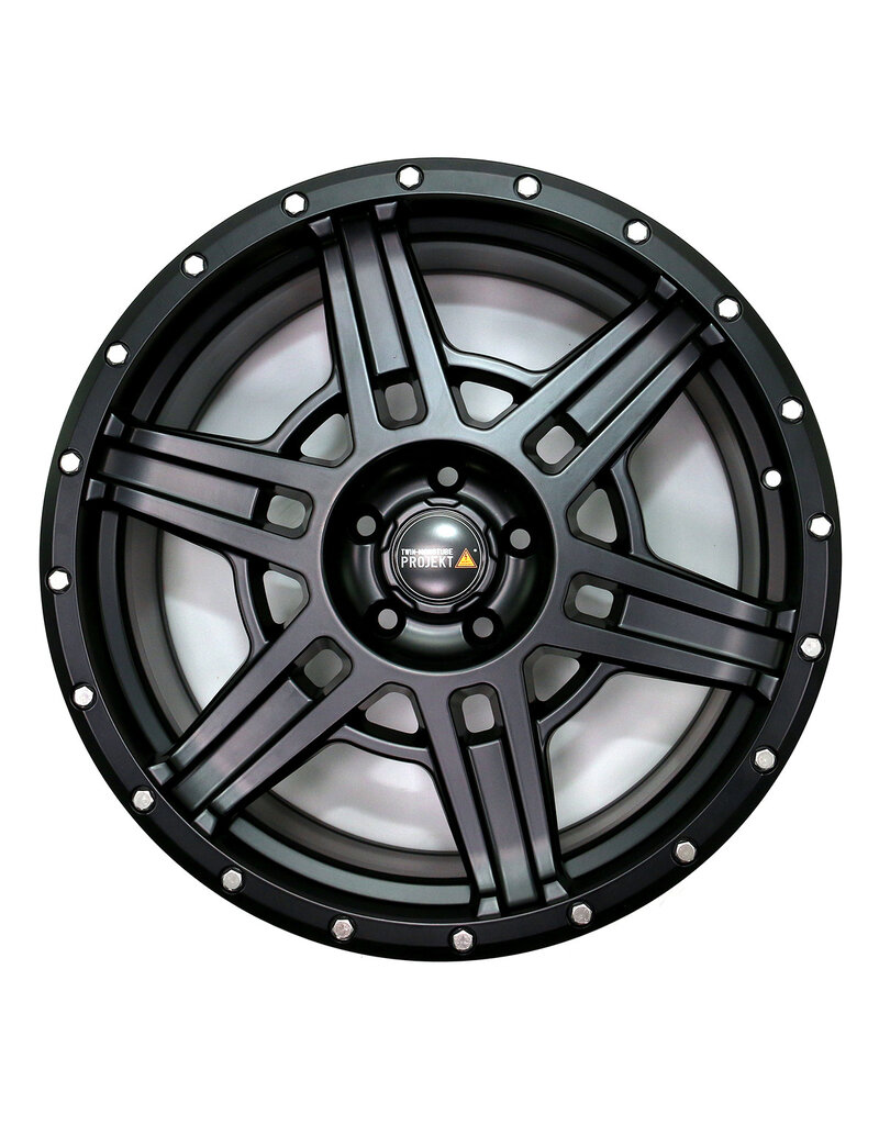 TWIN-MONOTUBE-PROJEKT-AT5-20 jante en aluminium, 9X20 pouces , couleur NOIR SATINÉ avec anneau de protection noir pour VW T5, T6, T6.1 ; 5x120 ET42