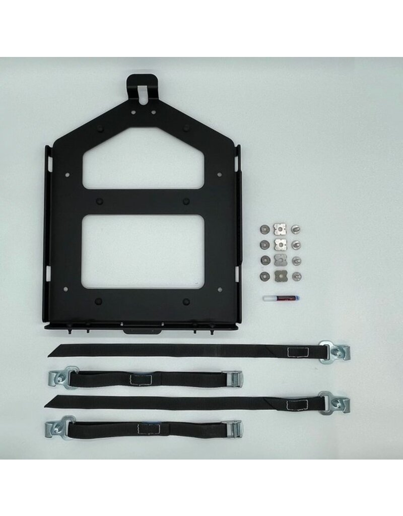 Porte-bagages arrière modulaire adapté au hayon du VW T5, pour vélos,  roues de secours, jerrycans, etc.