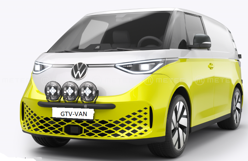 Barre légère de support de lampe frontale 60 mm version noir pour VOLKSWAGEN ID.BUZZ