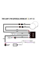 Kit de câblage pour deux lampes - Mid Power (2-Pin, Superseal, 12V)