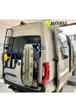 Adjustable Spare wheel carrier with ladder for Mercedes Sprinter 907/VS30 with 180º hinges