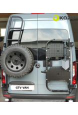 Adjustable Spare wheel carrier with ladder for Mercedes Sprinter 907/VS30 with 180º hinges