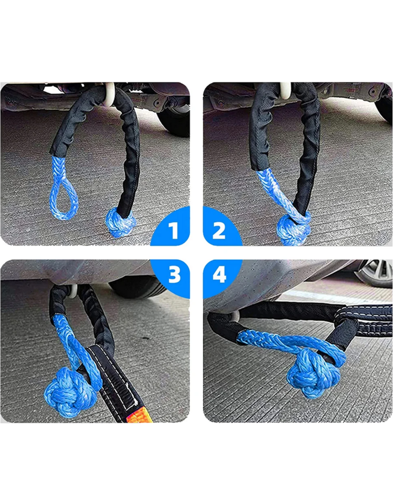 GTV-VAN Kit : SOFTSCHÄKEL DYNEEMA 18,6 T,  10mm und Alu Umlenk Rolle