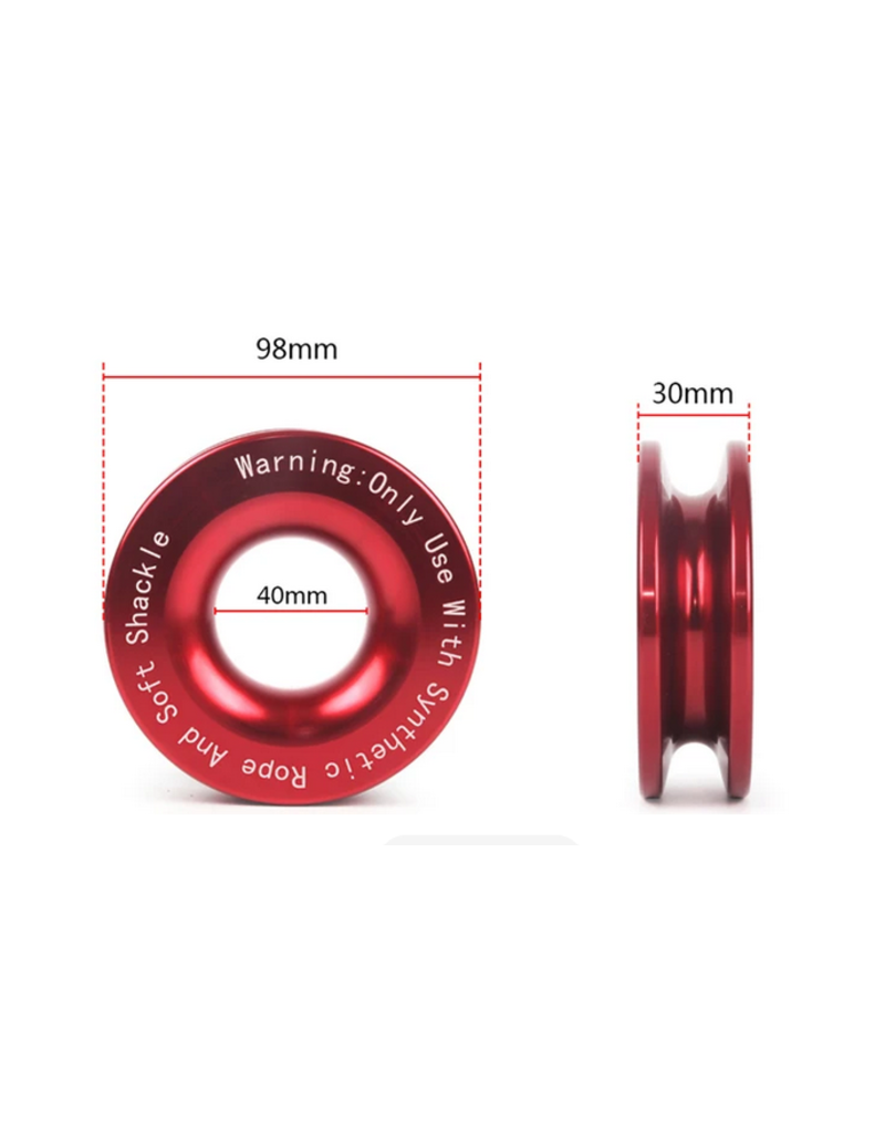 GTV-VAN Kit : SOFTSCHÄKEL DYNEEMA 18,6 T,  10mm und Alu Umlenk Rolle