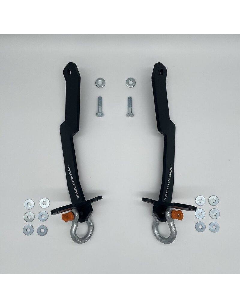 TERRANGER rear recovery hooks (recovery eyelets) with shackle, for Ford Transit/Tourneo Custom 2024+ (V710)
