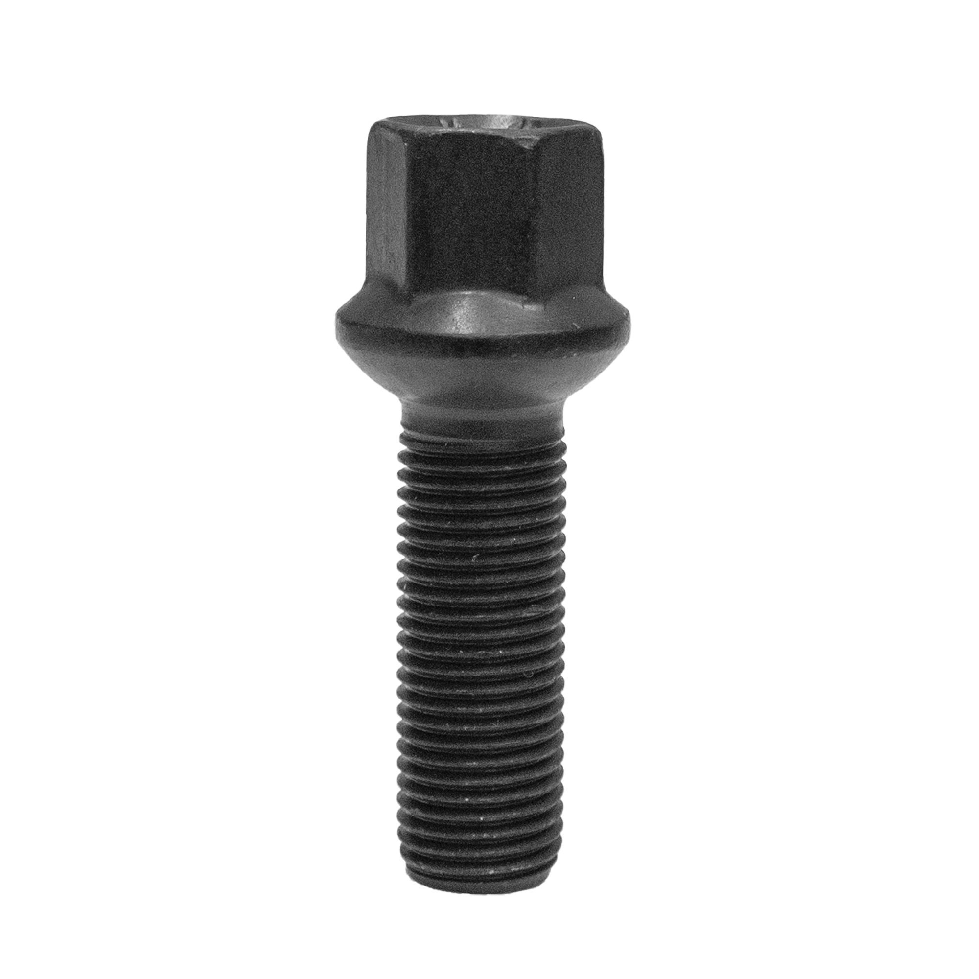 Ellis Excellence 16-Pack Black Tuner Wheel Bolts – M14 X 1.25, 45mm Thread, Tapered Seat (Italy)