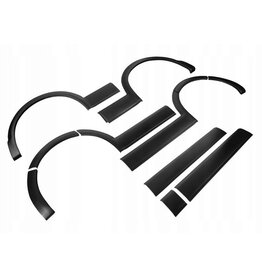 kit des Protection d'ailes /enjoliveurs de passage de roue et panneaux de protection latéraux pour VOLKSWAGEN T5 empattement long/porte latérale à droit