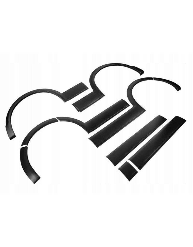 kit des Protection d'ailes /enjoliveurs de passage de roue et panneaux de protection latéraux pour VOLKSWAGEN T5 empattement long/porte latérale à droit