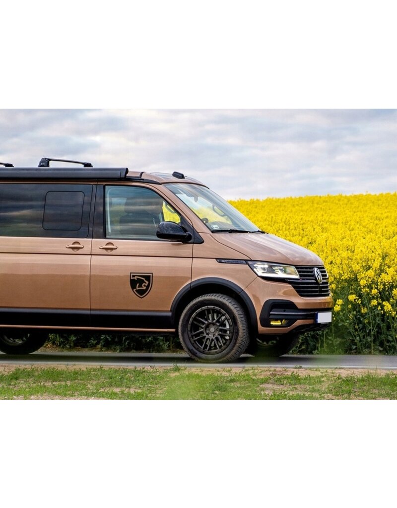 kit des Protection d'ailes /enjoliveurs de passage de roue et panneaux de protection latéraux pour VOLKSWAGEN T5 empattement long/porte latérale à droit