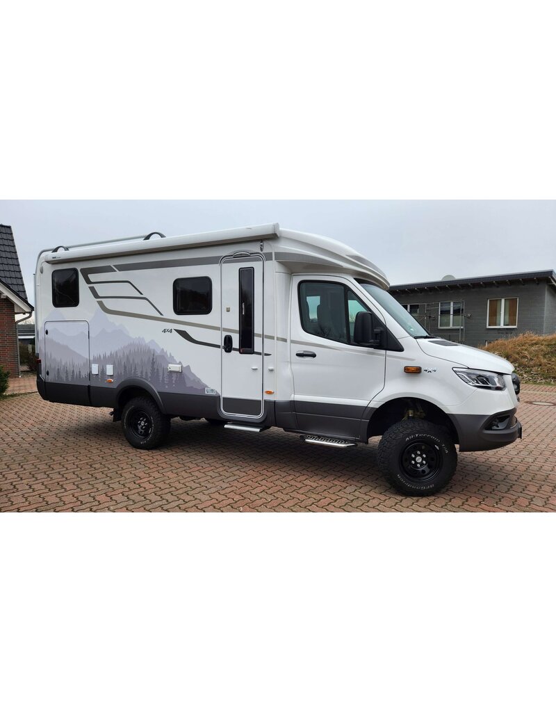 DOTZ DOTZ MODULAR BLACK - Offroad Stahlfelge 8x16 6x130 ET37 CTR84.1 inkl. Radnabenzierkappe für MB Sprinter 906/907