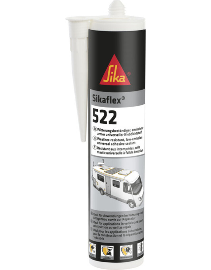 Sikaflex-522 adhesive sealant – 300 ml cartridge – grey/white or black