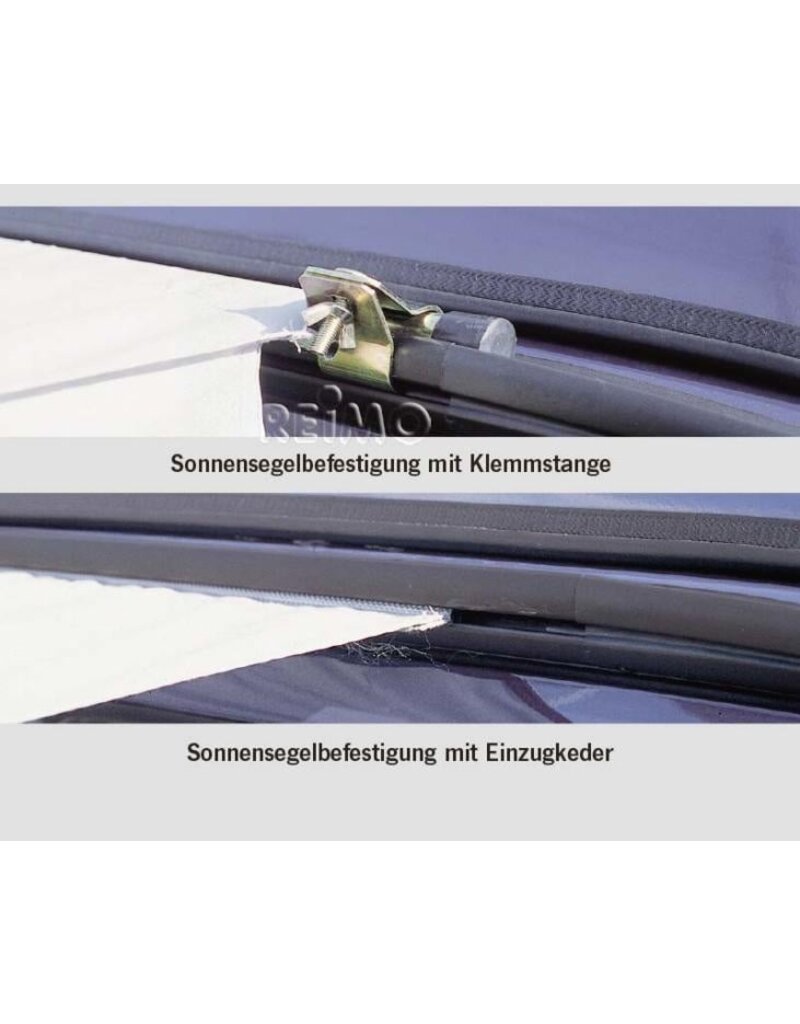 REIMO Multirail right side – rain gutter, awning and roof rack and awning attachment in one, for Ford Transit Custom V710 short wheelbase (KR/2830mm)