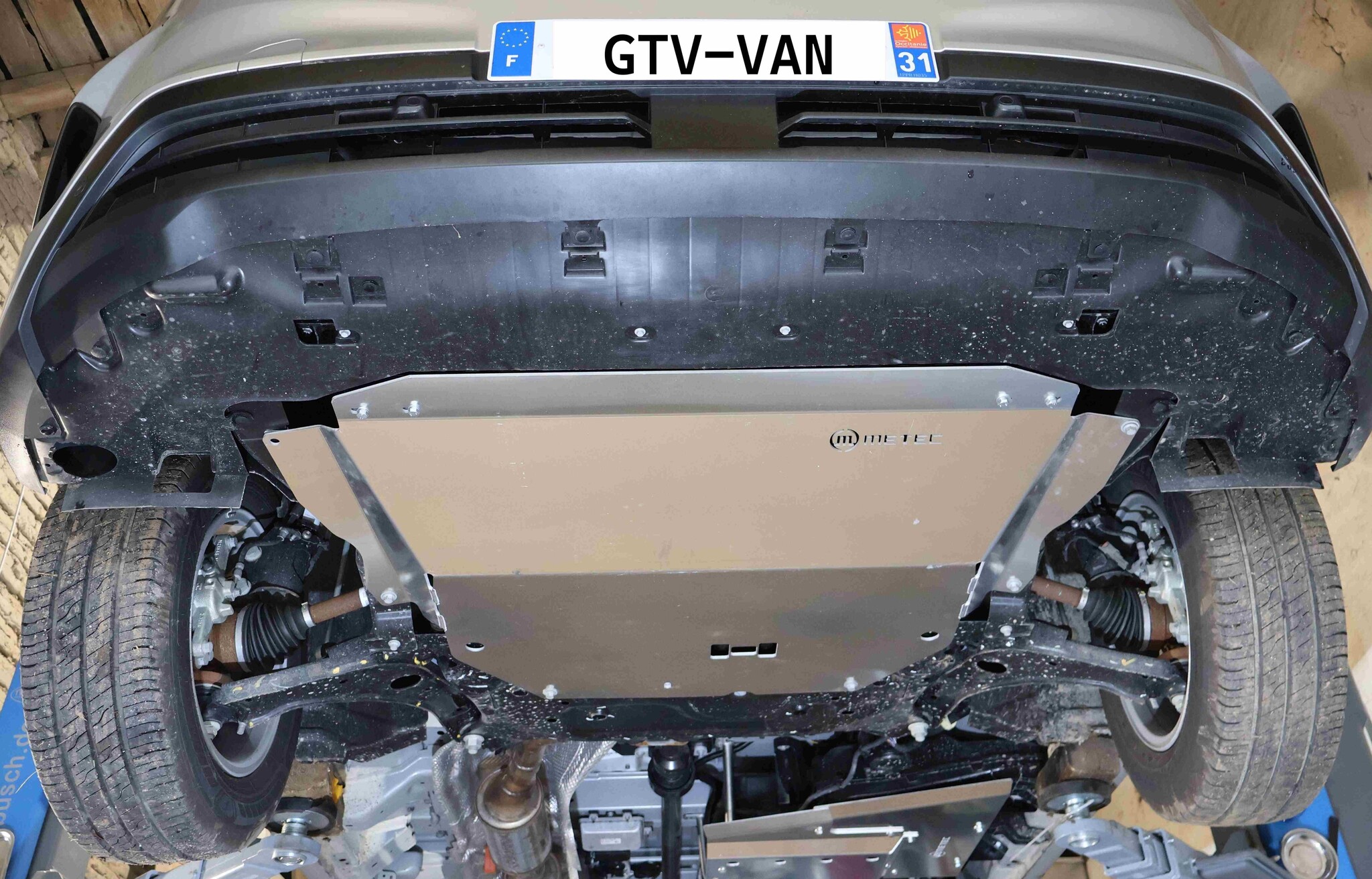 Plaque de protection en aluminium de 5 mm pour le moteur, la transmission, la boîte de transfert et la direction pour Ford Transit Custom/Tourneo V710 (NRN/NXN) 2024+ & VW T7 2025+