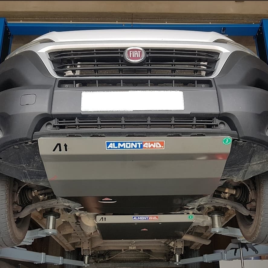 blindage pour le moteur, boîtier de direction et transmission en aluminium sportduty de 6 mm pour FIAT DUCATO 2016+