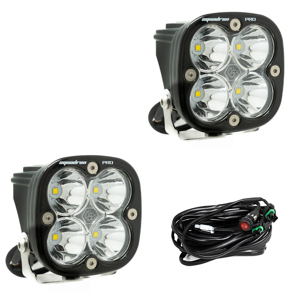 BAJA DESIGNS Squadron Pro Black Paire de feux auxiliaires LED - Universel (différentes options disponibles)