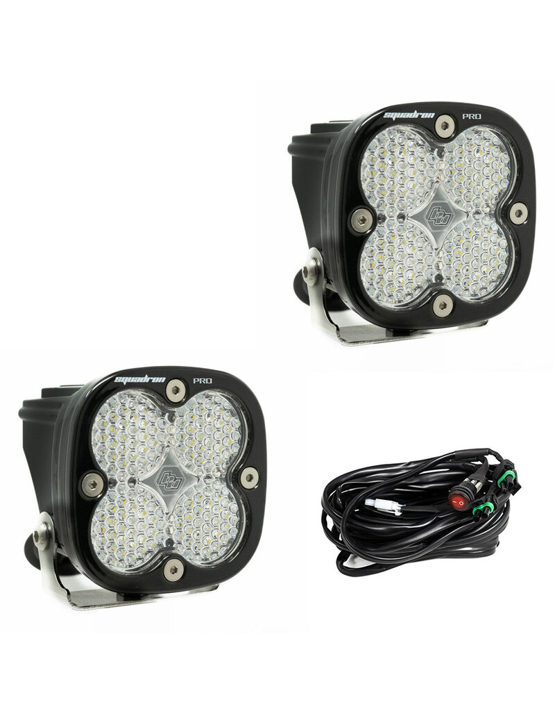 BAJA DESIGNS Squadron Pro Black Paire de feux auxiliaires LED - Universel (différentes options disponibles)