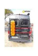 Special holder for additional equipment such as bikes on the universal carrier