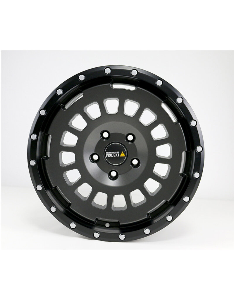 TWIN-MONOTUBE-PROJEKT-AT Alufelge 8X17 ZOLL IN SEIDENMATT STONE, KONKAV FÜR VW T5, T6, T6.1, AMAROK / ET40 , 5x120/65