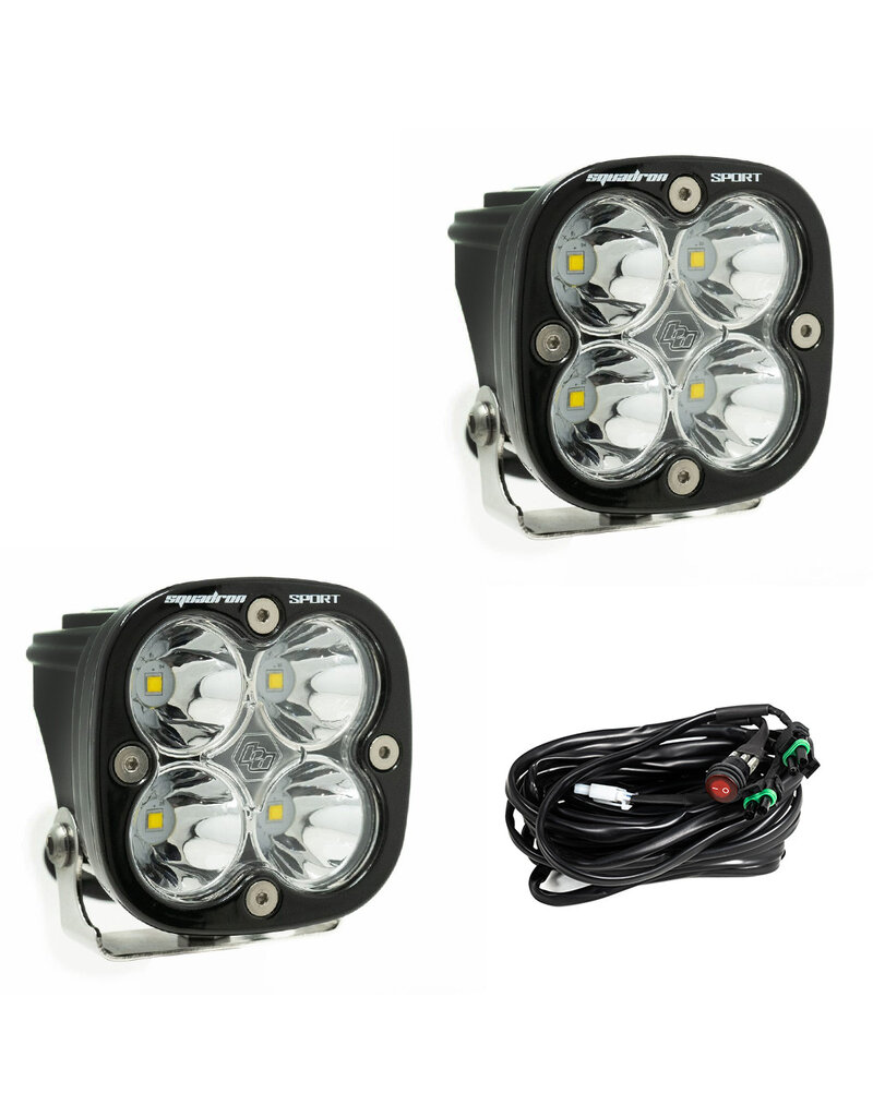 BAJA DESIGNS Squadron SPORT LED Auxiliary Light Pod Pair – Universal (various options available)
