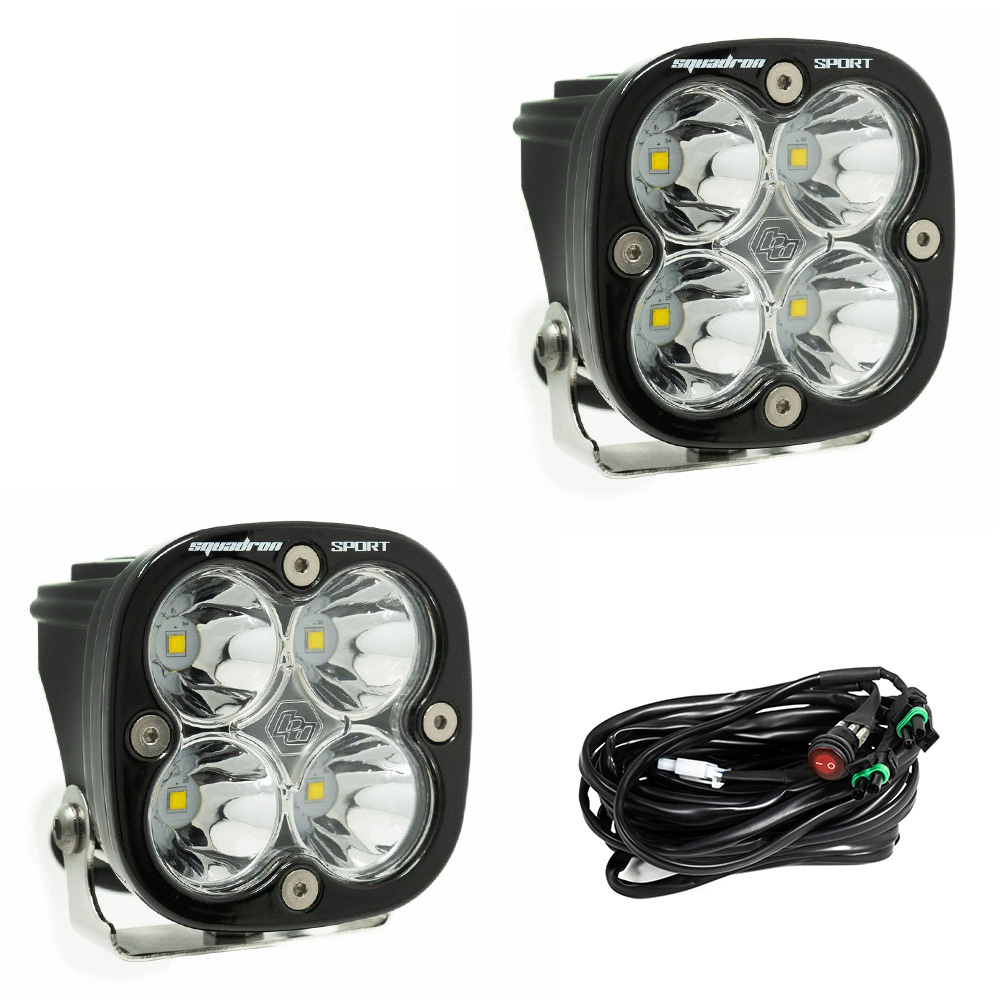 Paire de phares d'éclairage auxiliaire à LED Squadron SPORT de BAJA DESIGNS - Universel (différentes options disponibles)