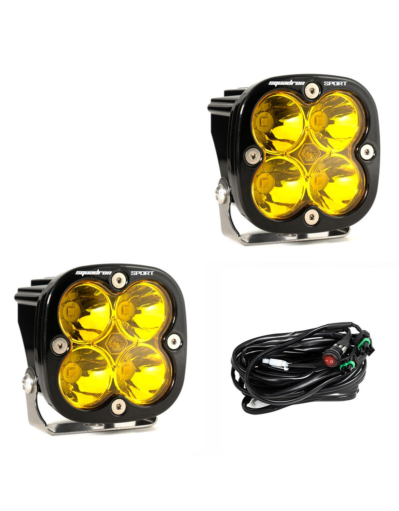BAJA DESIGNS Squadron SPORT LED Auxiliary Light Pod Pair – Universal (various options available)