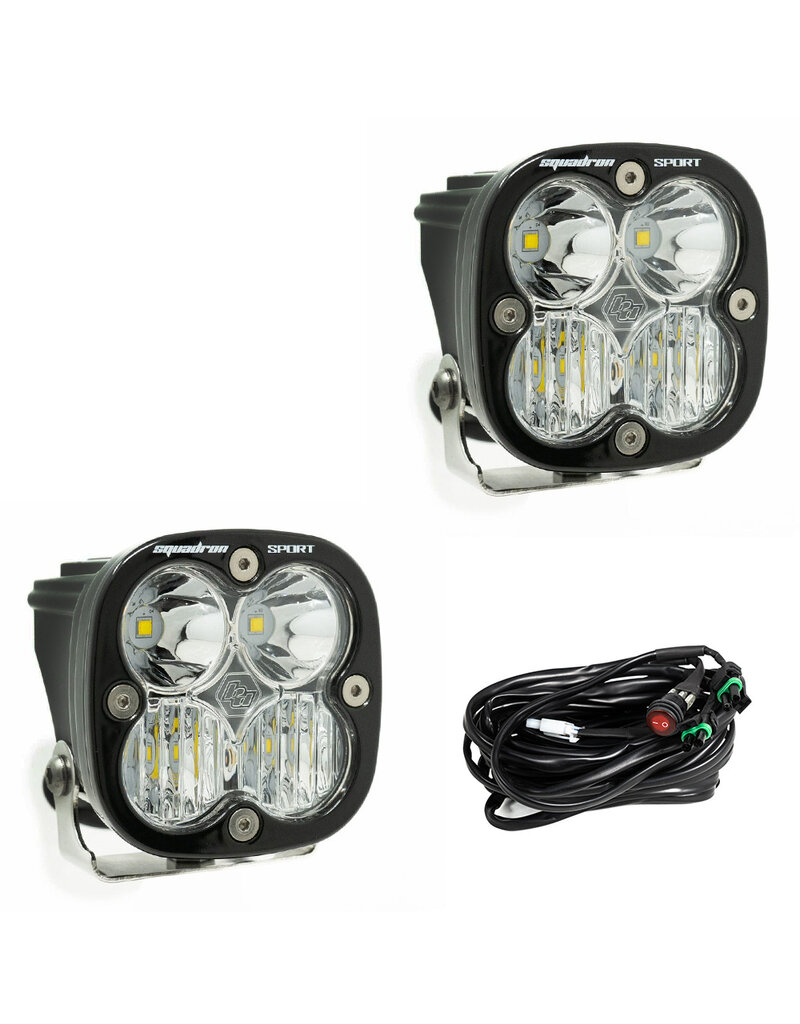BAJA DESIGNS Squadron SPORT LED Auxiliary Light Pod Pair – Universal (various options available)