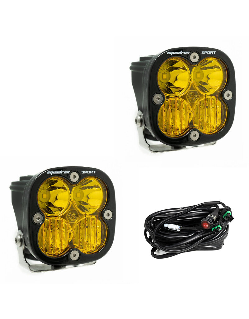 BAJA DESIGNS Squadron SPORT LED Auxiliary Light Pod Pair – Universal (various options available)