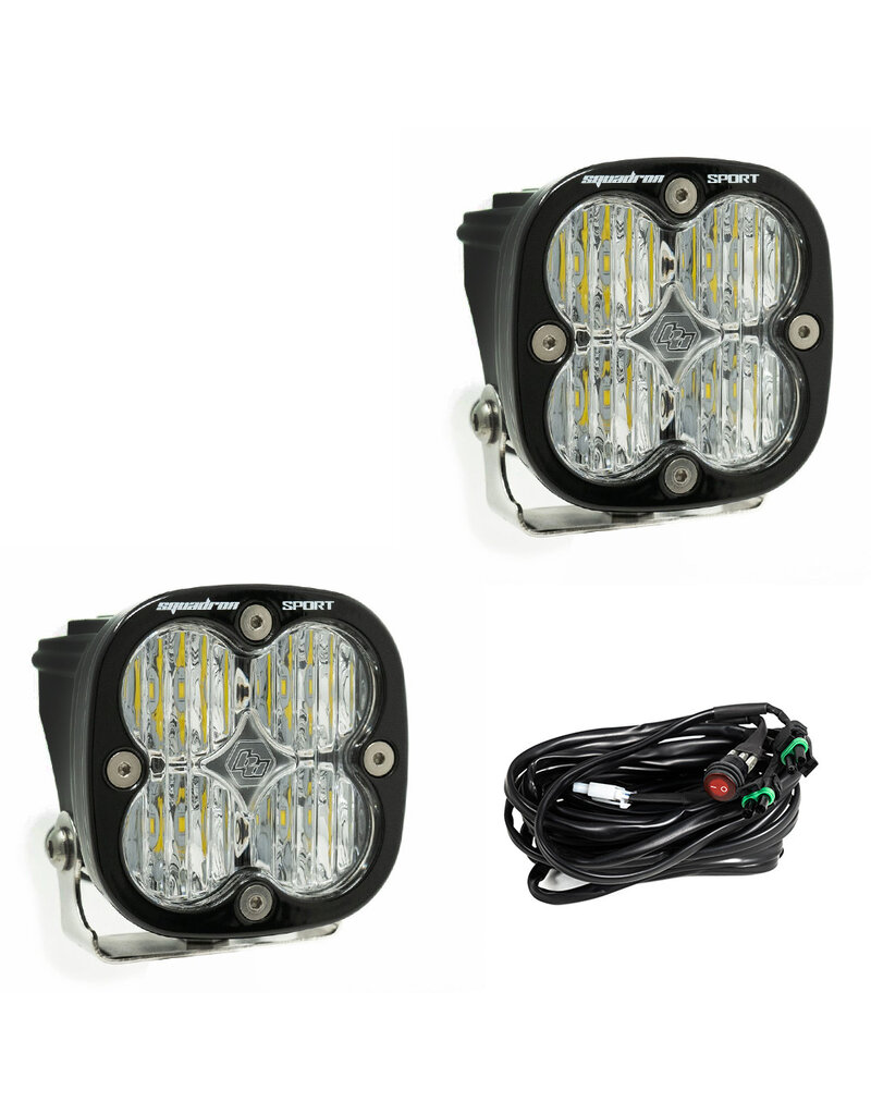 BAJA DESIGNS Squadron SPORT LED Auxiliary Light Pod Pair – Universal (various options available)