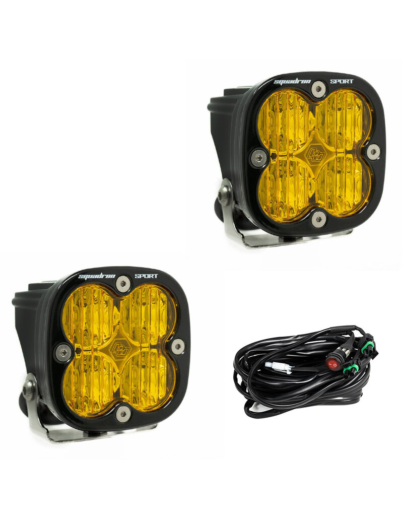 BAJA DESIGNS Squadron SPORT LED Auxiliary Light Pod Pair – Universal (various options available)