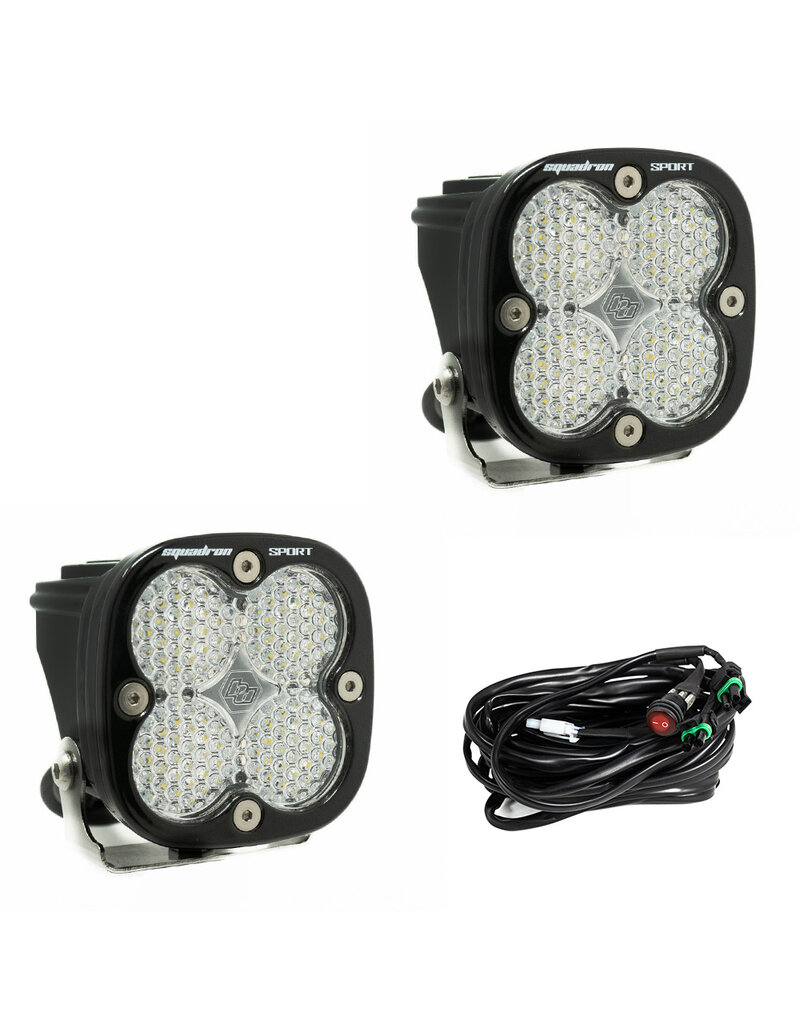 BAJA DESIGNS Squadron SPORT LED Auxiliary Light Pod Pair – Universal (various options available)