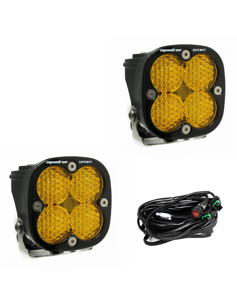 BAJA DESIGNS Squadron SPORT Black LED Auxiliary Light Pod Pair – Universal (different options available)