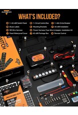 Auxbeam AS-600 RGB Slim 6 Button Switch Panel with APP&Remote Control, Toggle/ Momentary/ Pulsed Mode Supported(One-Sided Outlet)