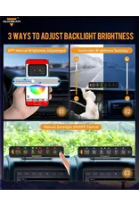Auxbeam AS-600 RGB Slim 6 Button Switch Panel with APP&Remote Control, Toggle/ Momentary/ Pulsed Mode Supported(One-Sided Outlet)