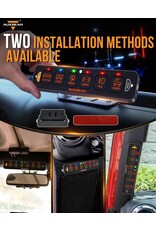 Auxbeam AS-600 RGB Slim 6 Button Switch Panel with APP&Remote Control, Toggle/ Momentary/ Pulsed Mode Supported(One-Sided Outlet)