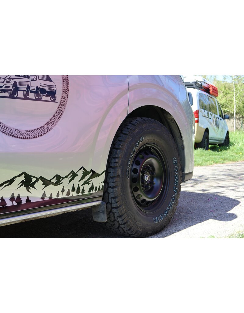 GTV-VAN Jante en acier, noir thermolaqué, 6,5x16 6/120 ET50 , CB 74,59 mm pour Ford Transit/Tourneo Custom V710 (NRN/NXN) à partir de 11.23