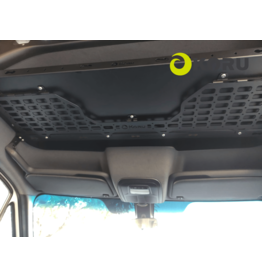 Cockpit storage overhead shelf for Sprinter W907 H2 roof, optionally with Molle panel