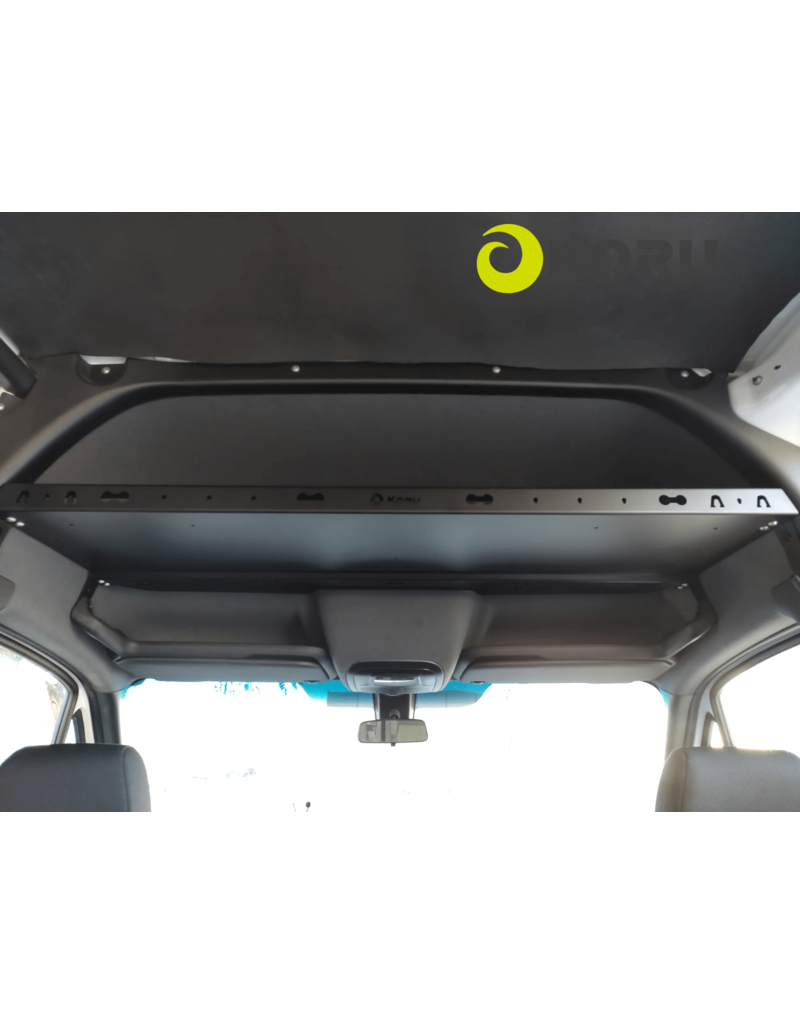 Cockpit storage overhead shelf for Sprinter W907 H2 roof, optionally with Molle panel