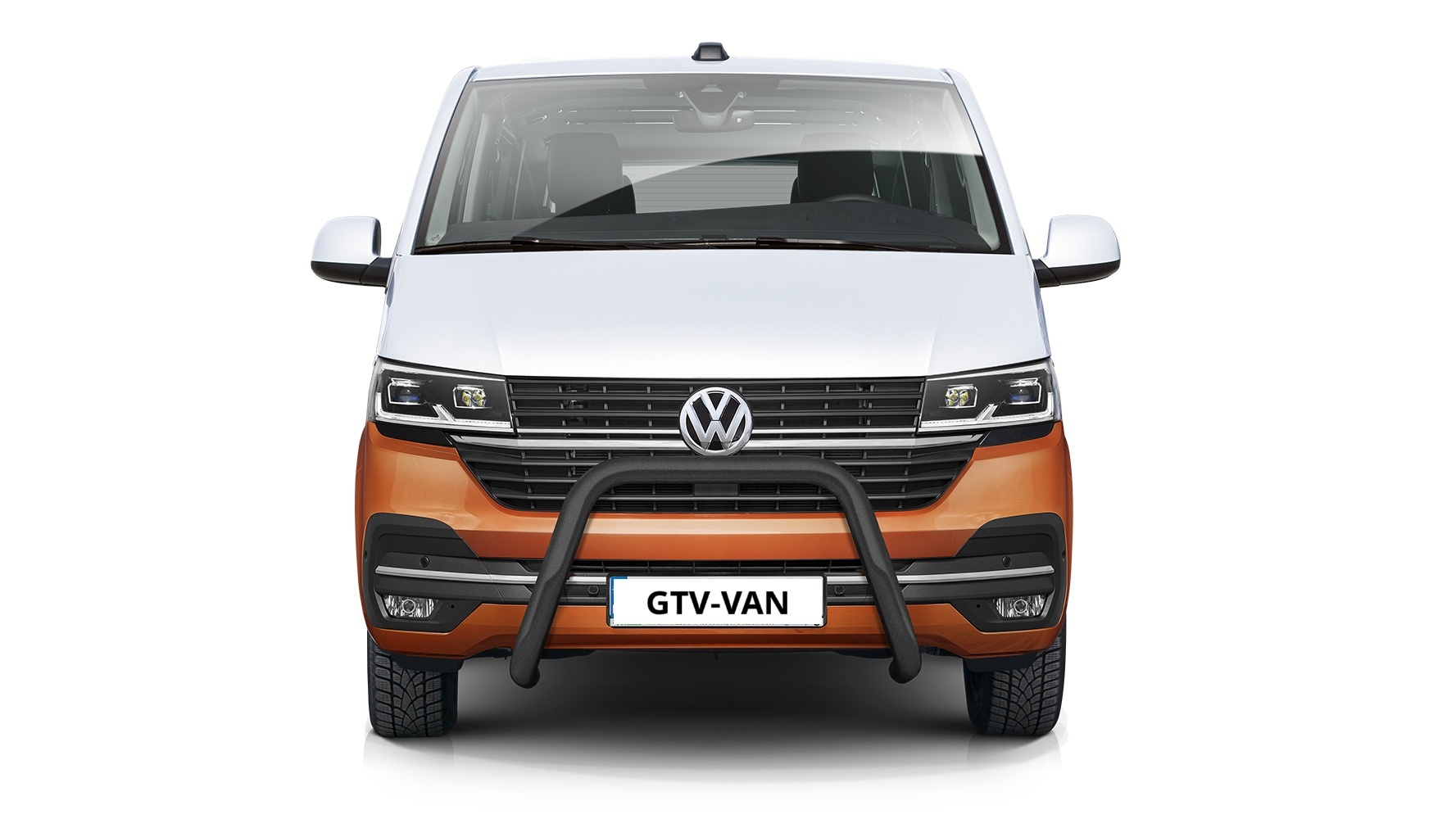 Pare buffle avant 70 mm version poli ou noir pour VW T6 et T6.1