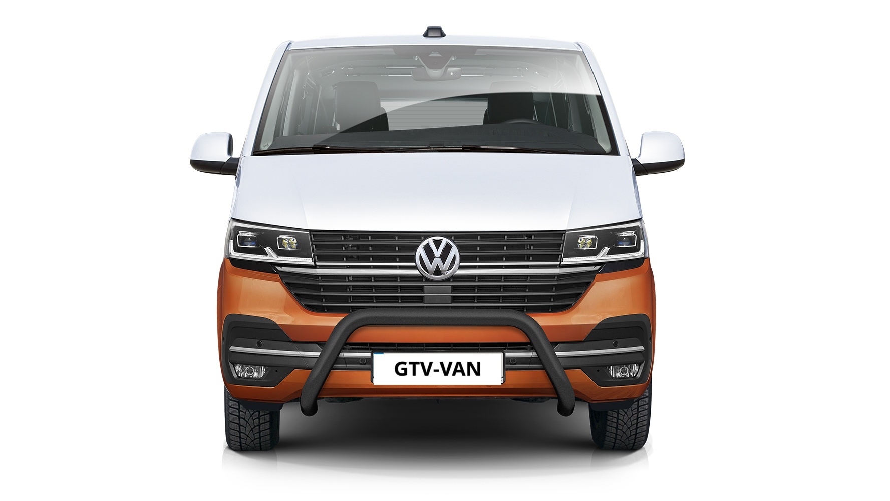 Pare buffle avant 70 mm version poli ou noir pour VW T6.1