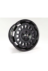 TWIN-MONOTUBE-PROJEKT-AT-HD-MONOBLOC, 8x17'' HEAVY DUTY ALUMINUM WHEEL IN SILK MATT BLACK, specially for Mercedes V class and Vito 447