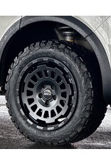 TWIN-MONOTUBE-PROJEKT-AT-HD-MONOBLOC, 8x17'' HEAVY DUTY ALUMINUM WHEEL IN SILK MATT BLACK, specially for Mercedes V class and Vito 447