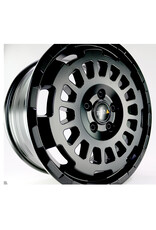 TWIN-MONOTUBE-PROJEKT-AT-HD-MONOBLOC concave, 8x17'' HEAVY DUTY Jante alu dur en noir satiné spécialement pour VW modèles MQB Passat 3C/B8, Caddy 4+5, T-ROC