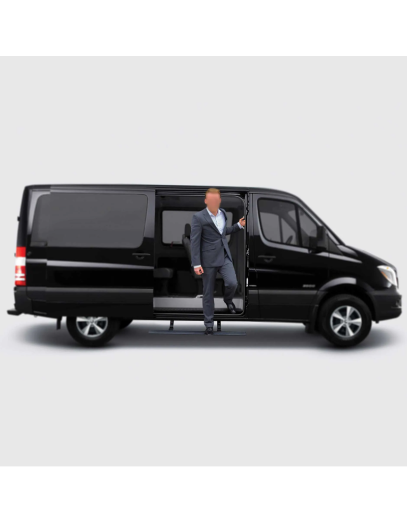 Marchepied latéral pivotant électrique, 100 cm pour porte latérale coulissante sur FORD TRANSIT 2014+ avec éclairage LED