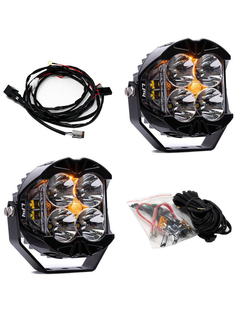 LP4 Pro LED-Zusatzscheinwerfer PAAR mit Kabelbaum von BAJA DESIGNS