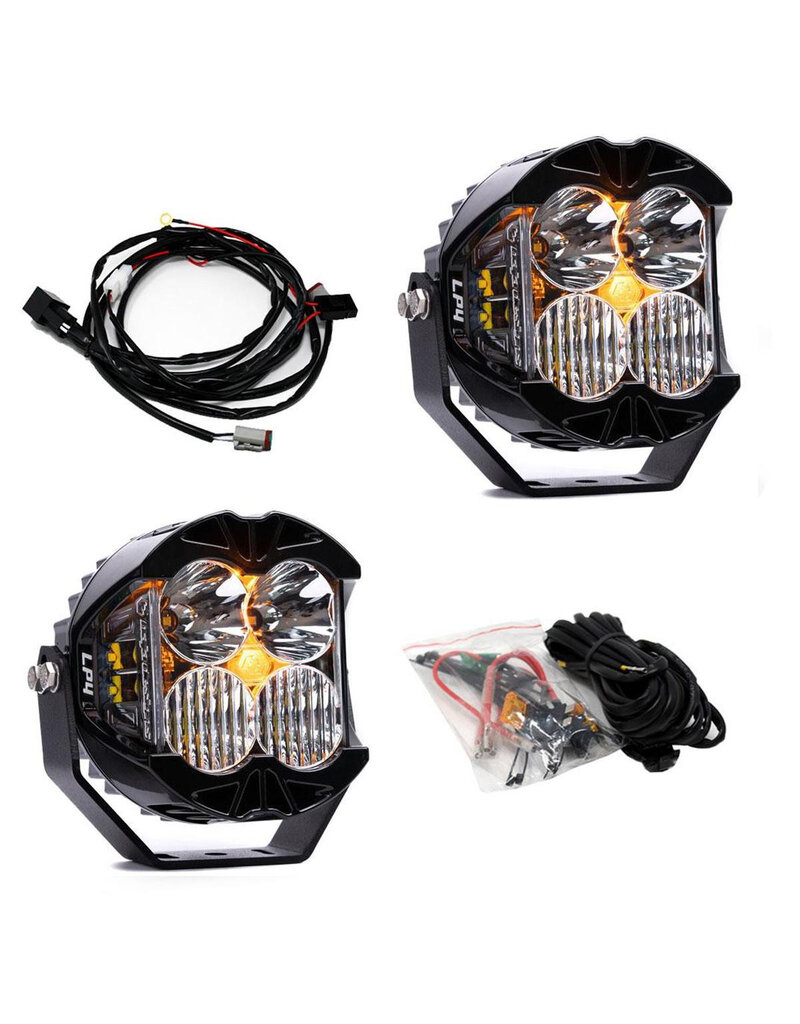 Paire de phares auxiliaires à LED LP4 Pro avec faisceau de câbles par BAJA DESIGNS