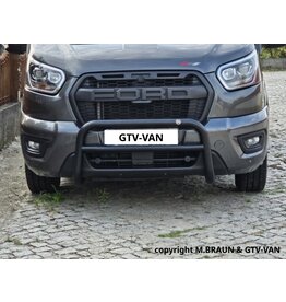 Front bar / bull bar (polished or black) for FORD TRANSIT (2019+)