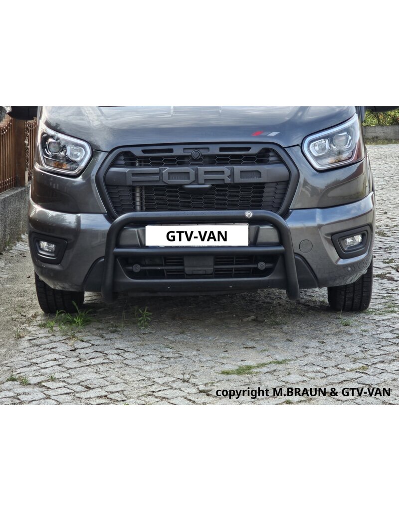 Pare buffle avant (poli ou noir) pour FORD TRANSIT (2019+)