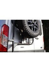 Adjustable Spare wheel carrier with ladder for FORD TRANSIT 2014+ with 180º hinges.